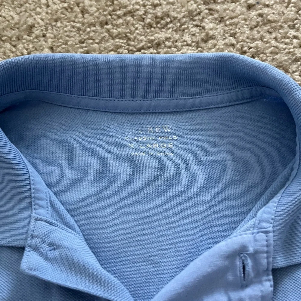 J. Crew Blue Cotton Classic Polo Shirt